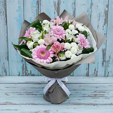 Букет цветов из:  Герберы, Альстромерии и Хризантемы #REPLACE_PRED# Дурнихе