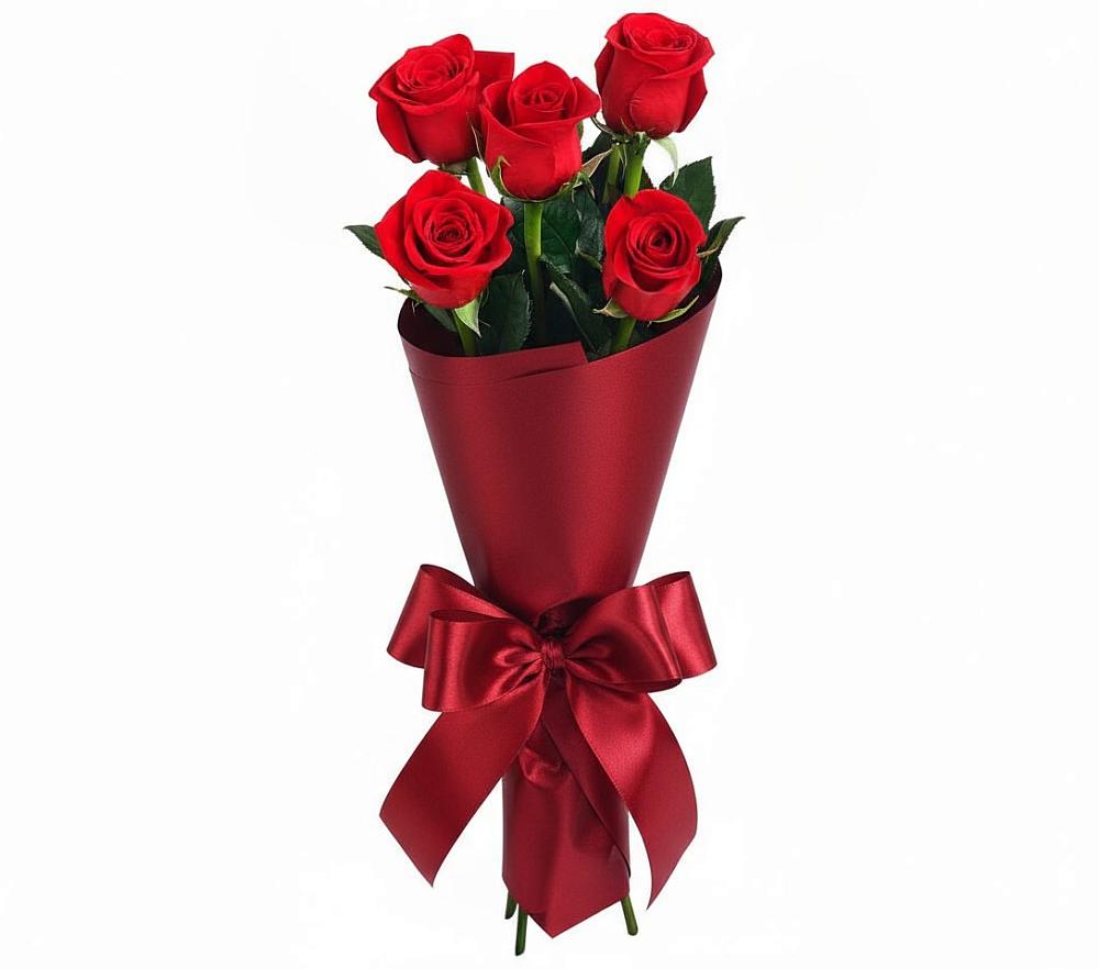 Букет 5 Красных роз Эдлесс Лав в Дурнихе