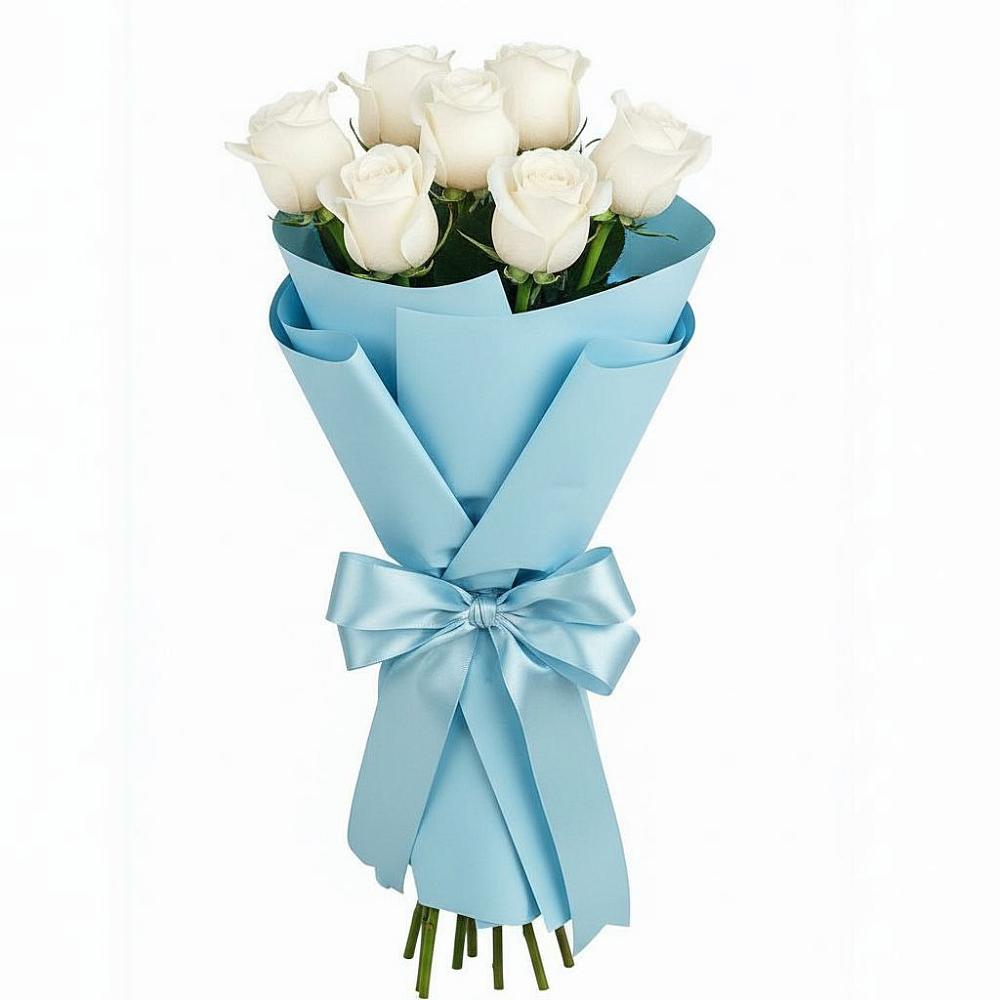 Букет 7 белых роз Проуд в Дурнихе