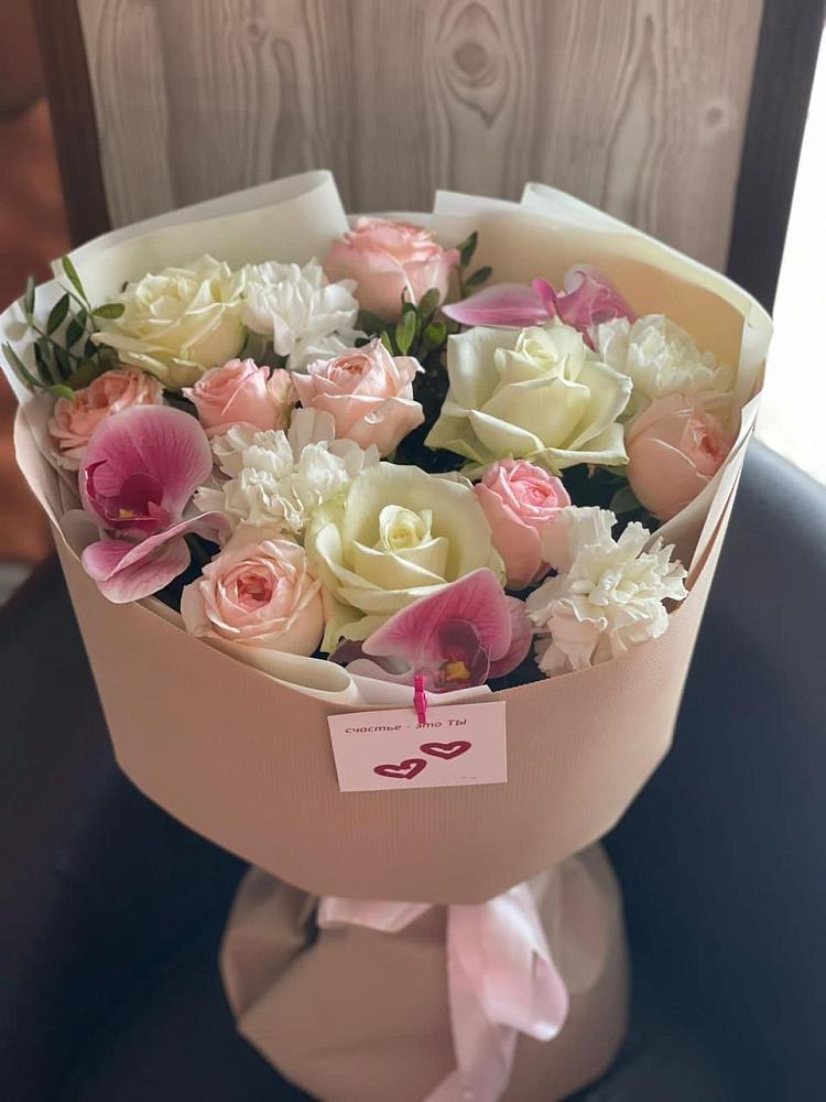 Букет цветов из: Орхидеи, Розы и Гвоздики в Дурнихе