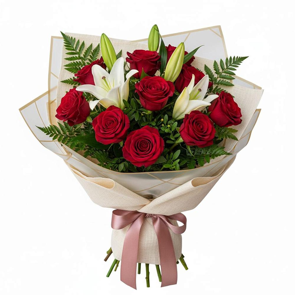 Букет цветов из: Лилии и Розы в Дурнихе