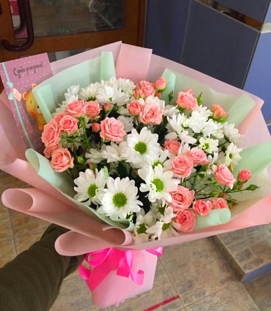 Букет цветов из: Розы и Хризантемы в Дурнихе