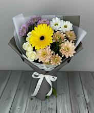 Букет цветов из:  Розы, Герберы и Хризантемы в Дурнихе