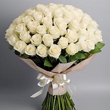 Букет 101 беля роза Белоснежка в Дурнихе