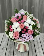 Букет цветов из:  Альстромерии, Гвоздики, Розы и Хризантемы в Дурнихе