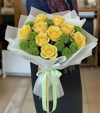 Букет цветов из:  Хризантемы и Розы в Дурнихе