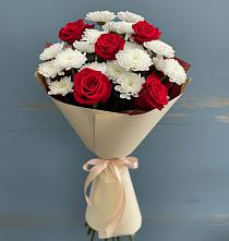 Букет цветов из:  Розы и Хризантемы в Дурнихе