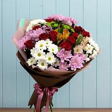 Букет цветов из:  Розы, Хризантемы и Альстромерии в Дурнихе