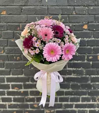 Букет цветов из:  Герберы и Хризантемы в Дурнихе