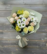 Букет цветов из:  Альстромерии, Розы и Хризантемы в Дурнихе
