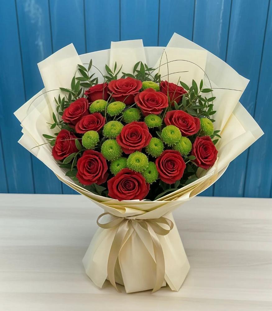 Букет цветов из: Розы и Хризантемы в Дурнихе